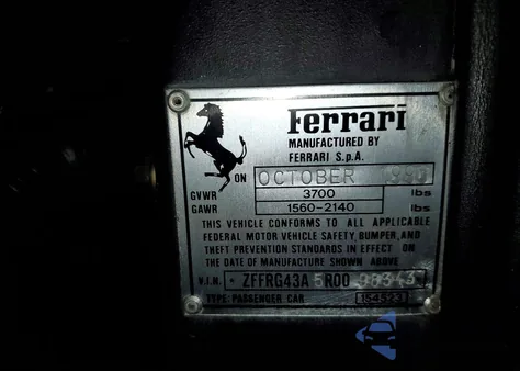 1994 Ferrari 348 Spider z USA, uszkodzony, nr VIN ZFFRG43A5R0098343